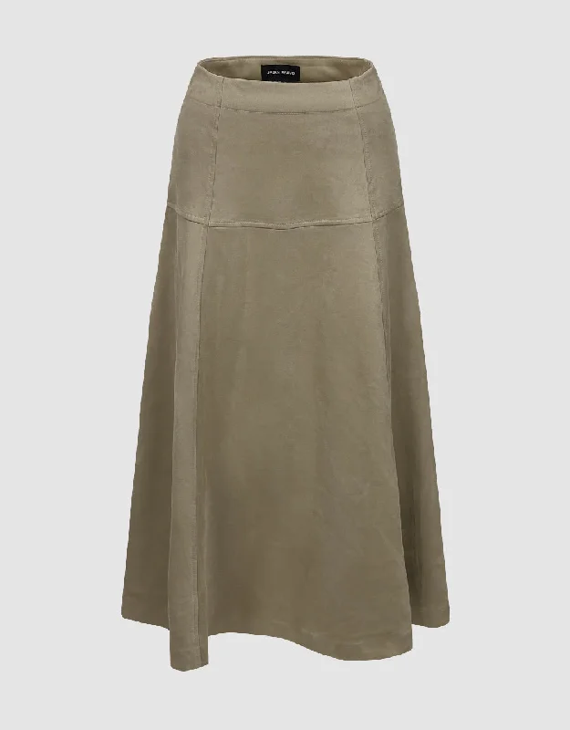 Midi A-Line Skirt velvet skirt sumptuous