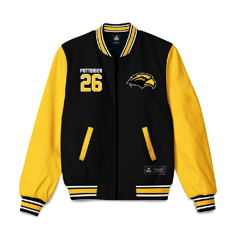 Southern Miss - NCAA Women's Soccer : Rhiley Potteiger - Bomber Jacket Wool Fabric Cashmere Fabric Tweed Fabric