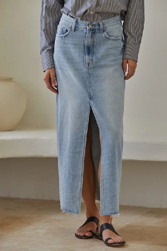 MG Thrill Ride Denim Skirt linen skirt airy