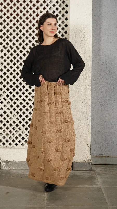 Myra Skirt in Desert velvet skirt sumptuous