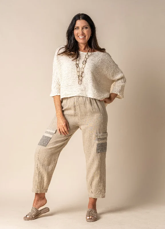 Mabel Pant in Latte Soft Stretch Trousers
