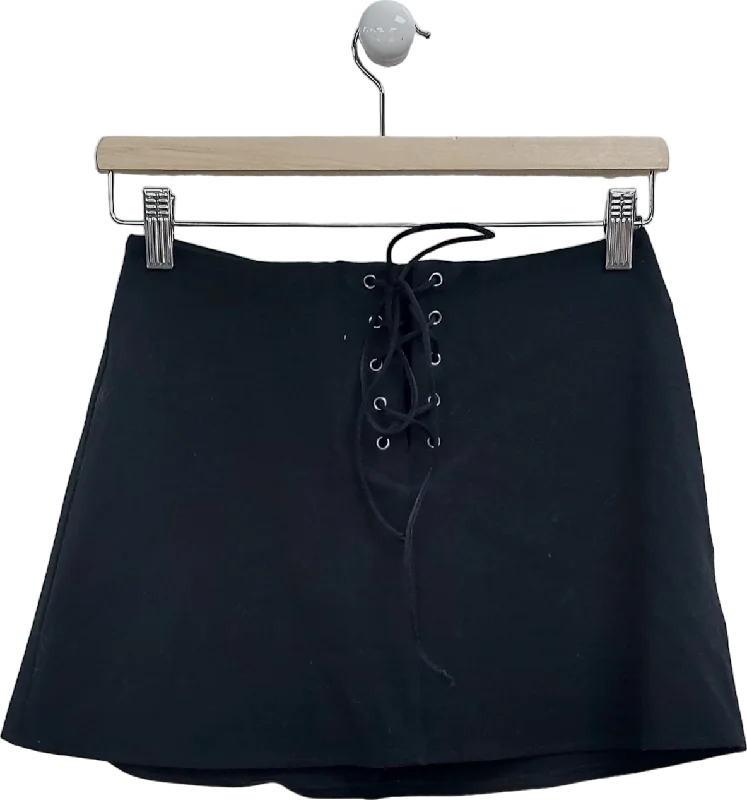 Manuri Black Kaia Mini Skirt UK XS corduroy skirt cozy
