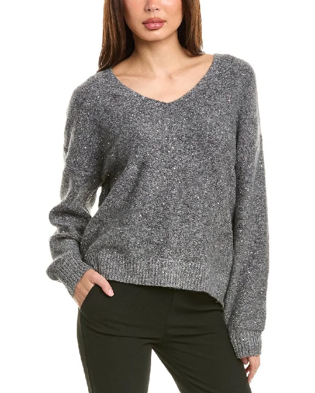 Vince Camuto Allover Sequins Sweater Sequined Glittery Shiny