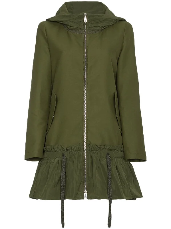 Alne Frill Hooded Jacket Nylon Fabric Polyester Fabric Spandex Fabric