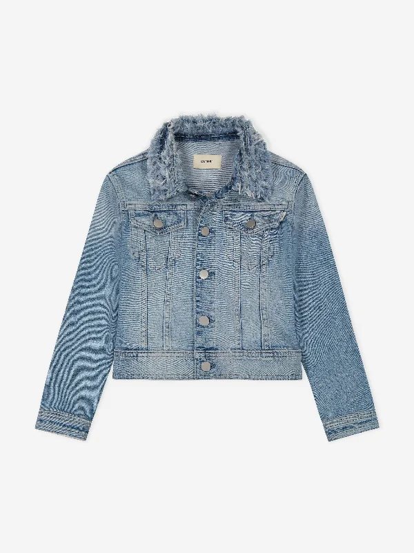 DL1961 Girls Manning Denim Jacket in Blue Plaid Jacket Tartan Jacket Houndstooth Jacket DL1961 Girls Manning Denim Jacket in Blue Plaid Jacket Tartan Jacket Houndstooth Jacket