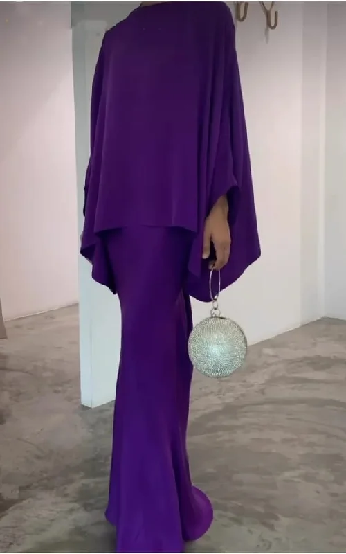 Elegant Beading Solid Color Satin Two Piece Sets Skirt Suit Women B-110918 leather skirt durable