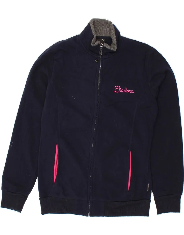 DIADORA Womens Tracksuit Top Jacket UK 18 XL Navy Blue Polyester Rayon Fabric Velvet Fabric Corduroy Fabric DIADORA Womens Tracksuit Top Jacket UK 18 XL Navy Blue Polyester Rayon Fabric Velvet Fabric Corduroy Fabric