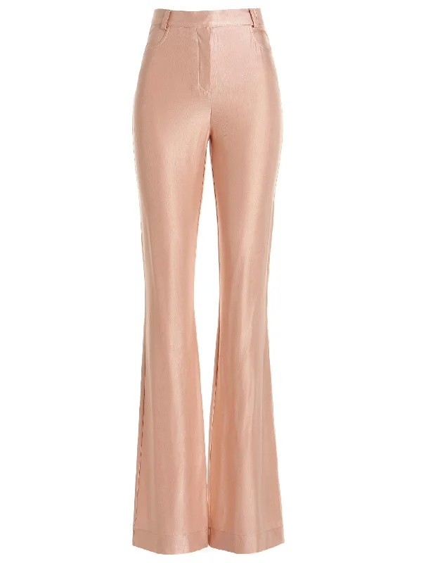 Shiny Stretch Pants Relaxed Casual Leggings