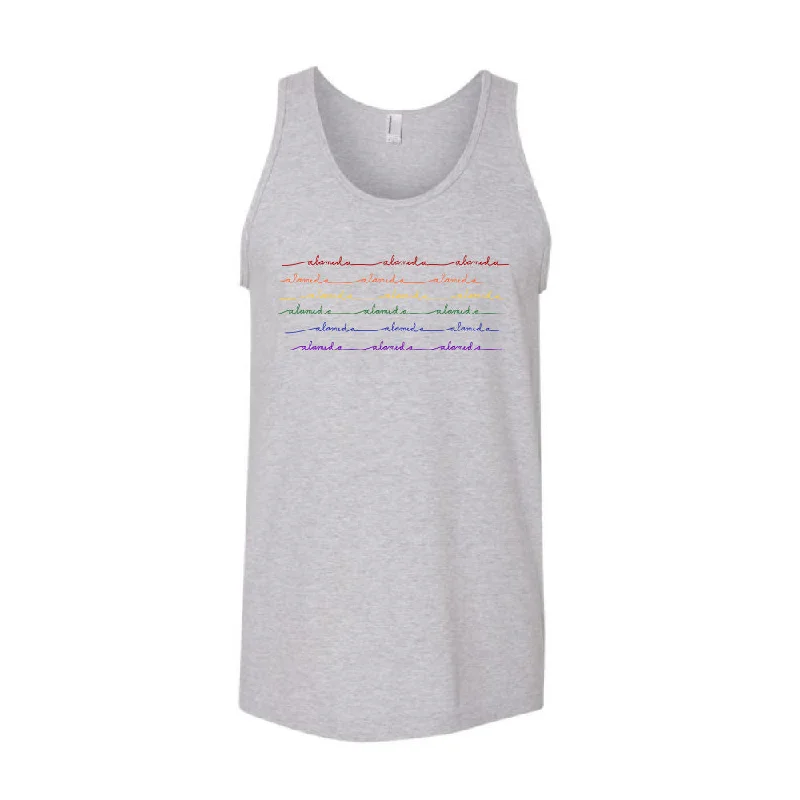 ALAMEDA RAINBOW WAVE UNISEX TANK low neck tank