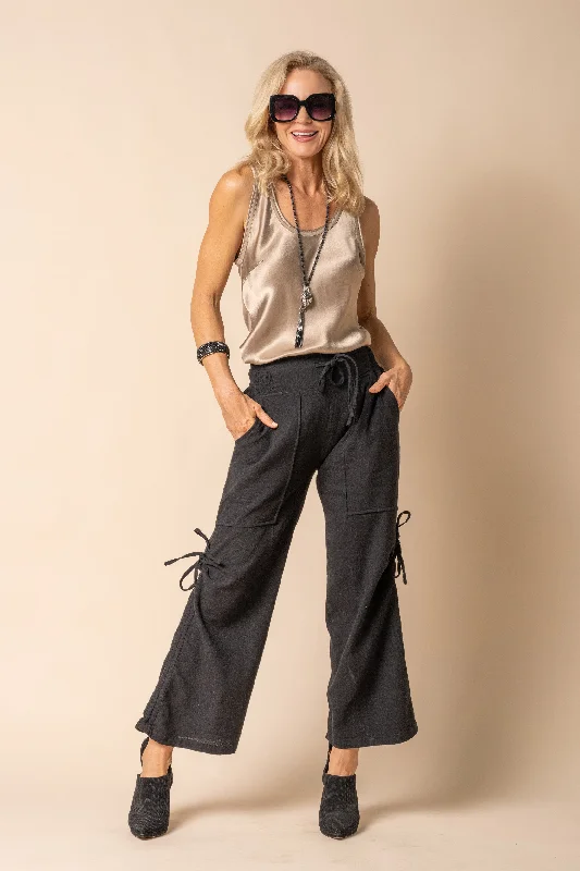 Hugo Linen Blend Pant in Onyx Trendy Work Pants