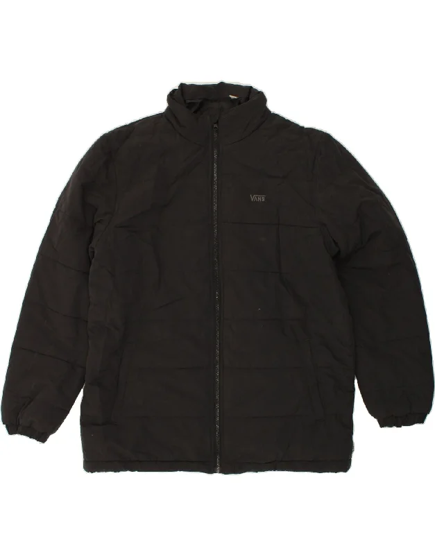 VANS Womens Padded Jacket UK 16 Large Black Polyester Jacket Blazer Coat