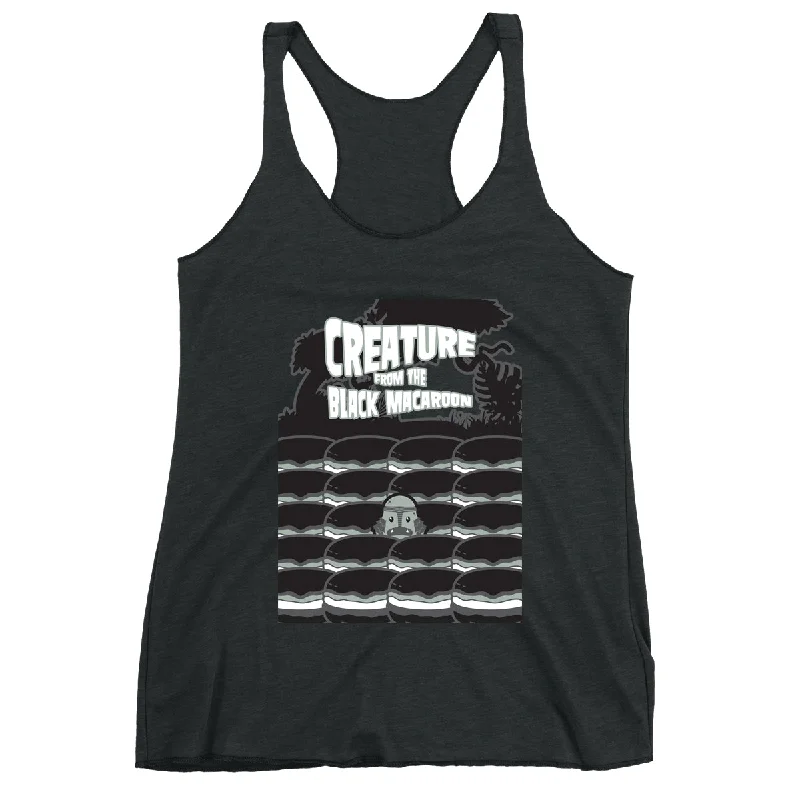 Movie The Food™ "Creature From The Black Macaroon" Women's Racerback Tank Top flexible tank top