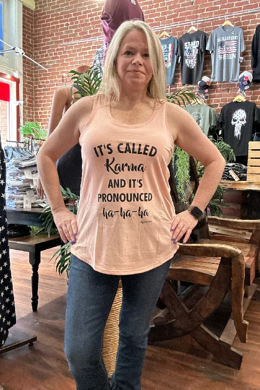 It's Called Karma...Tank Top sage tank top