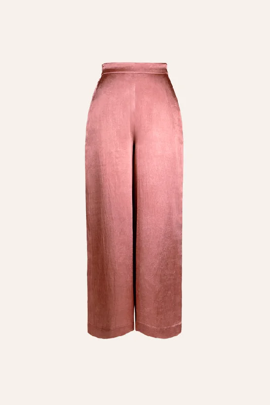 Elsa Pants in Rose Gold Formal Linen Trousers