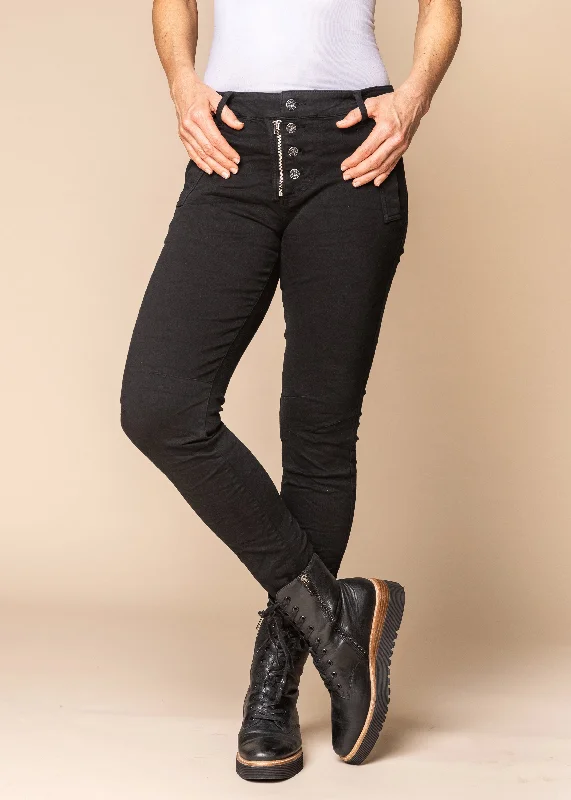 Nessie Pants in Onyx Trendy Velvet Pants