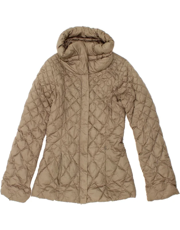 TRUSSARDI JEANS Womens Padded Jacket UK 8 Small Beige Hoodie Zip-Up Jacket Button-Up Jacket TRUSSARDI JEANS Womens Padded Jacket UK 8 Small Beige Hoodie Zip-Up Jacket Button-Up Jacket