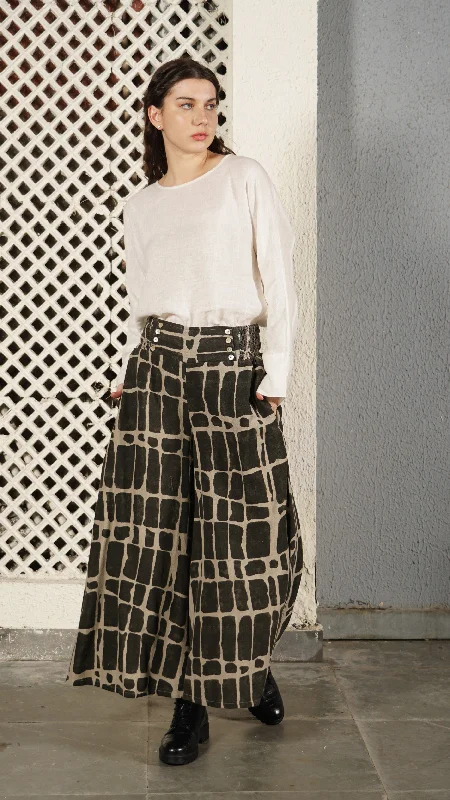 Dane Linen Blend Pant in Khaki Stylish Harem Pants
