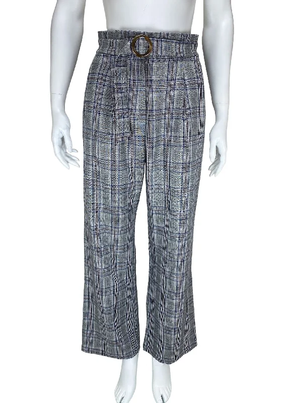 Heartloom, Women's Plaid Wide-Leg Pant, Ivory/Multi, Size S Chic Slim Fit Pants