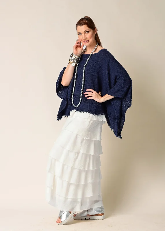 Calista Linen Skirt in Winter White slim fit skirt