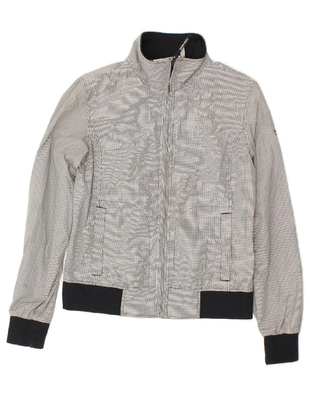 WOOLRICH Womens Tracksuit Top Jacket UK 14 Large Grey Houndstooth Rayon Jacket Velvet Jacket Corduroy Jacket WOOLRICH Womens Tracksuit Top Jacket UK 14 Large Grey Houndstooth Rayon Jacket Velvet Jacket Corduroy Jacket