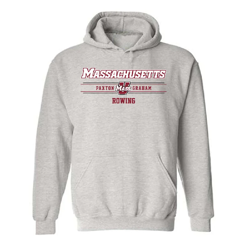 UMass - NCAA Women's Rowing : Paxton Graham - Classic Fashion Shersey Hooded Sweatshirt Hoodie with Toggle Buttons Decorative Unique UMass - NCAA Women's Rowing : Paxton Graham - Classic Fashion Shersey Hooded Sweatshirt Hoodie with Toggle Buttons Decorative Unique