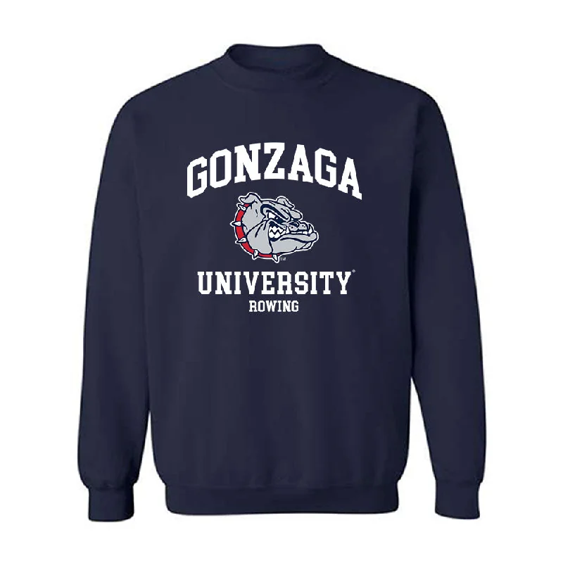 Gonzaga - NCAA Women's Rowing : Lucy Coyle - Classic Shersey Crewneck Sweatshirt Hoodie with Frayed Bohemian Relaxed Gonzaga - NCAA Women's Rowing : Lucy Coyle - Classic Shersey Crewneck Sweatshirt Hoodie with Frayed Bohemian Relaxed