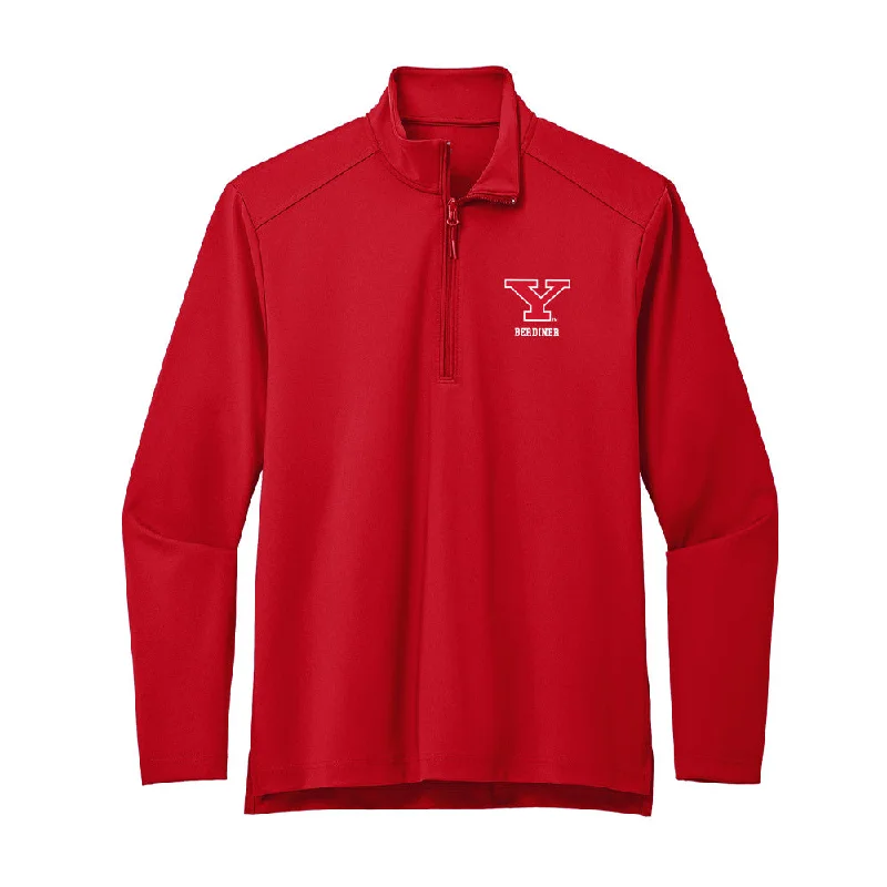 Youngstown State - NCAA Women's Soccer : Emma Berdiner - Premium Quarter Zip Jacket Hooded Jacket Caped Jacket Shawl Collar Jacket