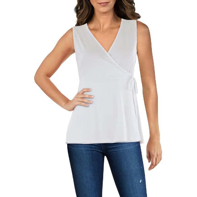 Womens Tank Scoop Neck Wrap Top fitness tank top