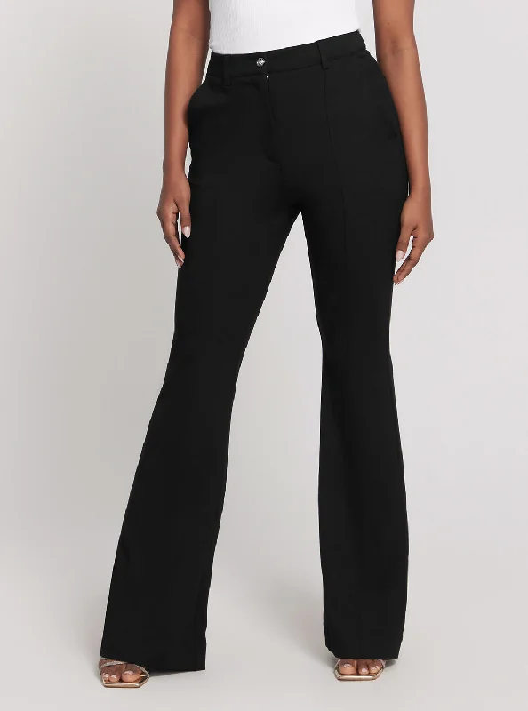 Black Anna Boot Pant Cozy Jogger Leggings
