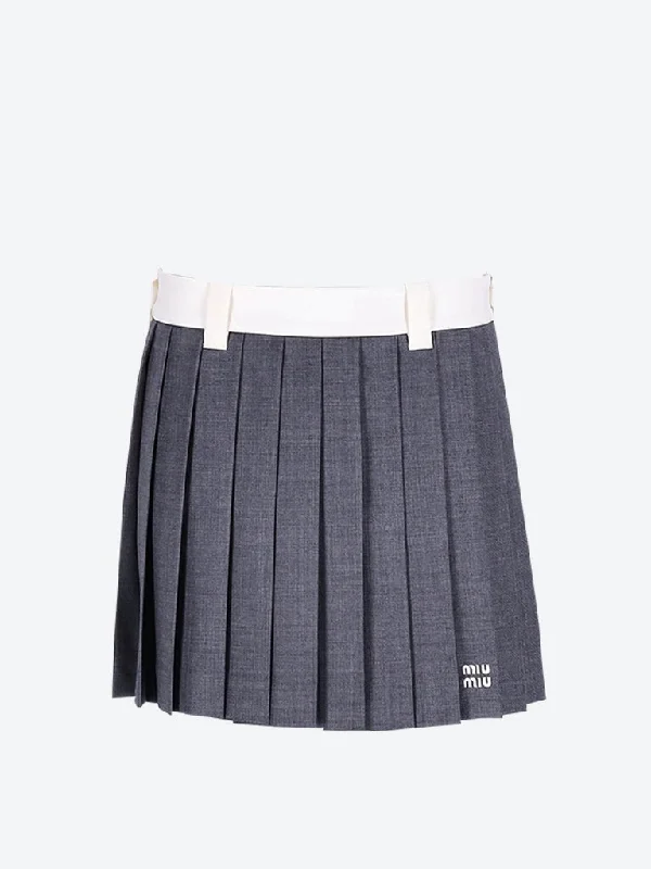 Wool skirt linen skirt natural