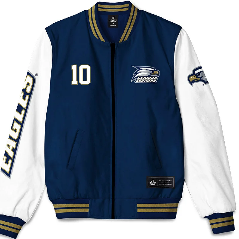 Georgia Southern - NCAA Women's Soccer : Faith Phillips - Bomber Jacket Front Pockets Side Pockets Patch Pockets