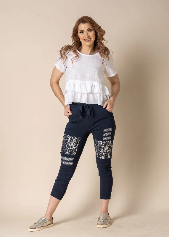 Silvana Pants in Navy Formal Slim Pants