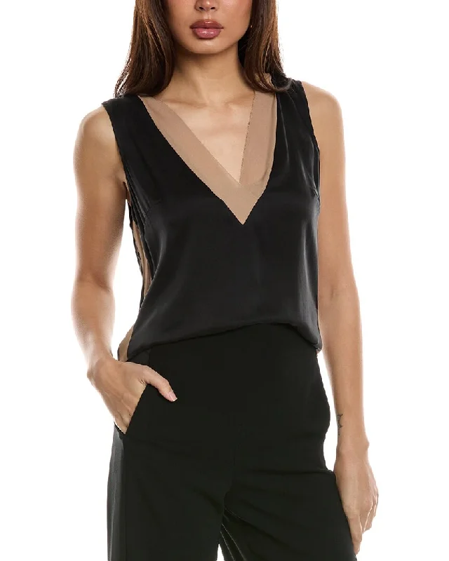 Reiss Pippa Silk-Blend Tank tie dye tank