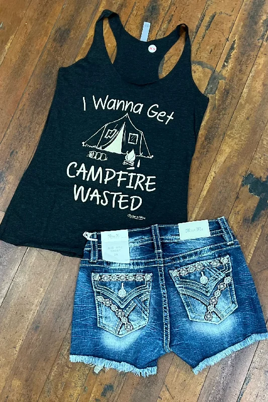 I Wanna Get Campfire Wasted Tank yoga tank top