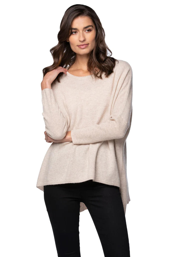 CC - Cashmere Crew Sweater Beaded Sweater Sequined Faux Fur