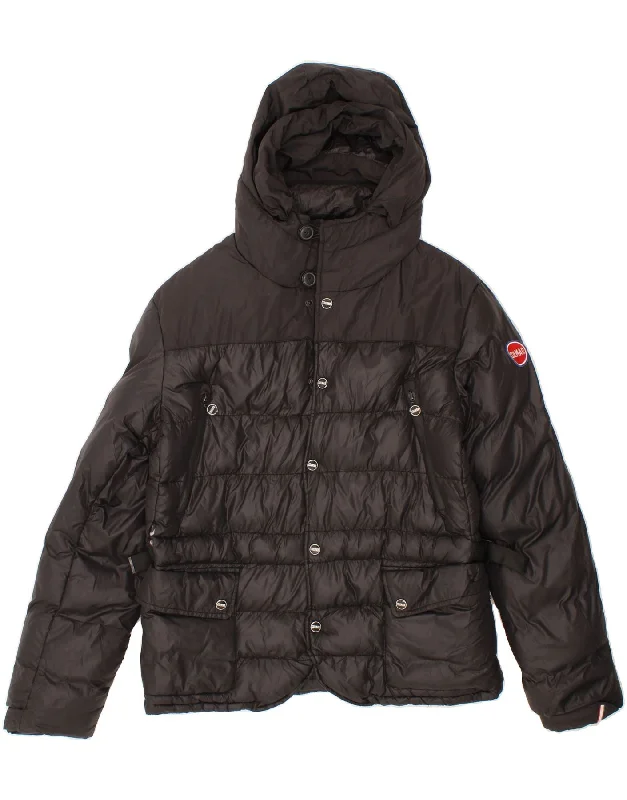 COLMAR Womens Hooded Padded Jacket UK 18 XL Black Polyester Rayon Fabric Velvet Fabric Corduroy Fabric COLMAR Womens Hooded Padded Jacket UK 18 XL Black Polyester Rayon Fabric Velvet Fabric Corduroy Fabric