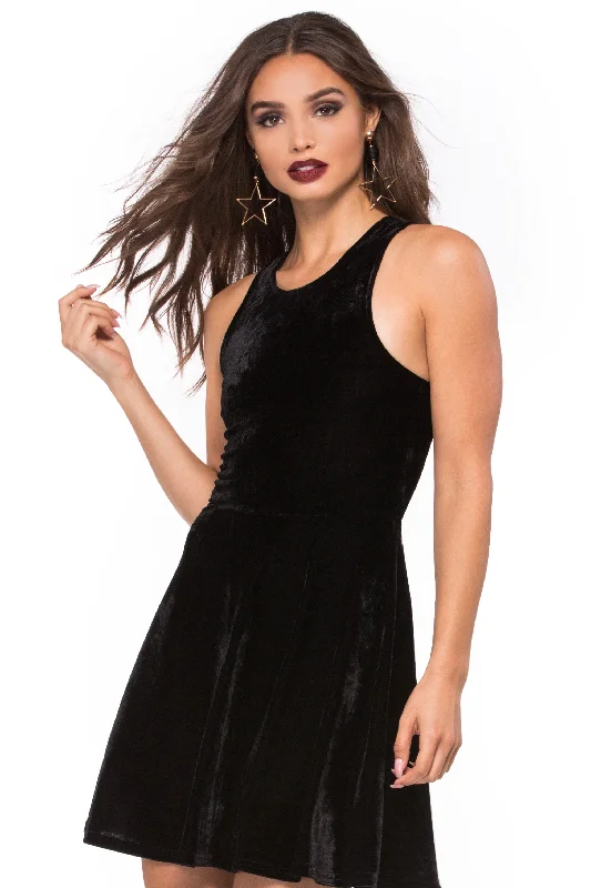 Black Fade Out Dress Casual Short Summer