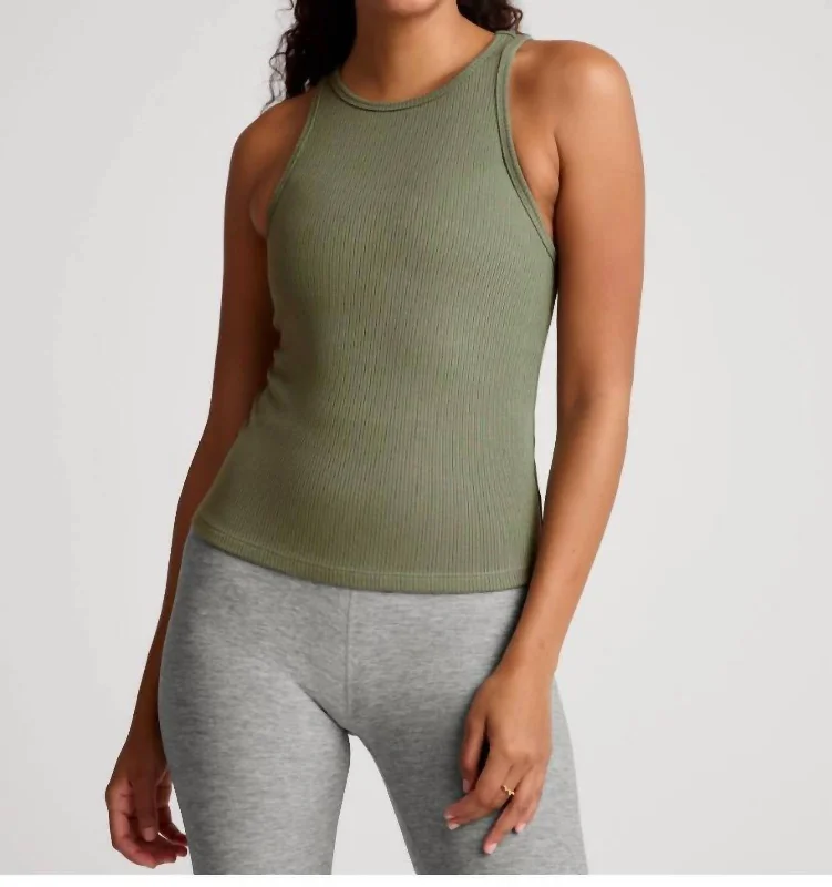 Formation Tank In Green Dusk crew neck tank