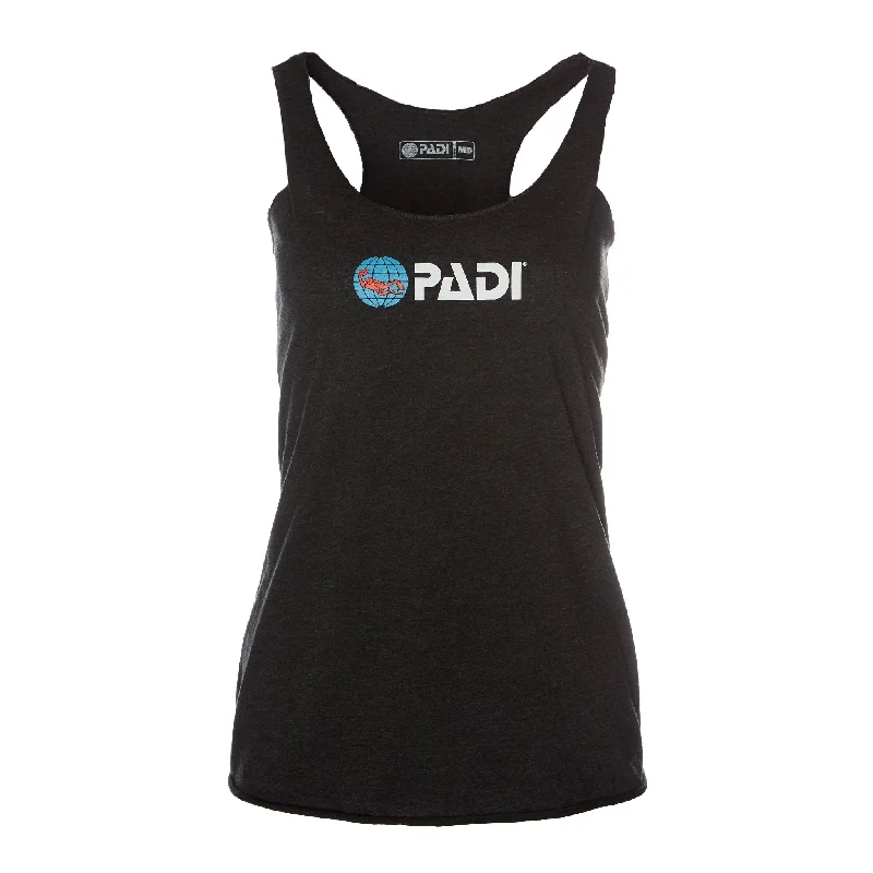 PADI Diving Racerback Tank - Charcoal gym tank top