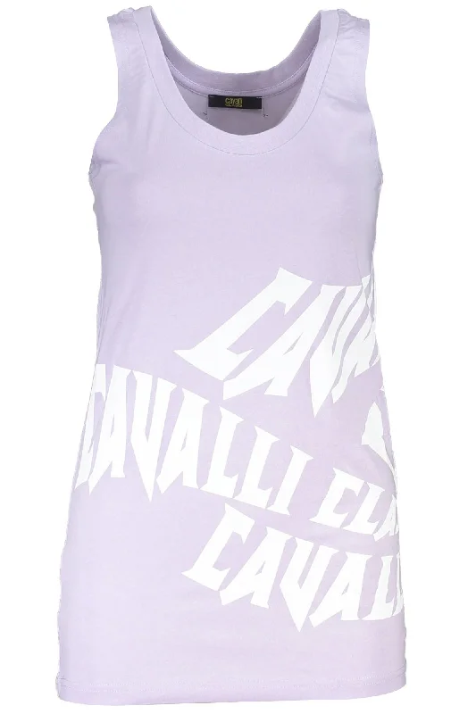 Cavalli Class Elegant  Round Neckline Tank Women's Top white tank top