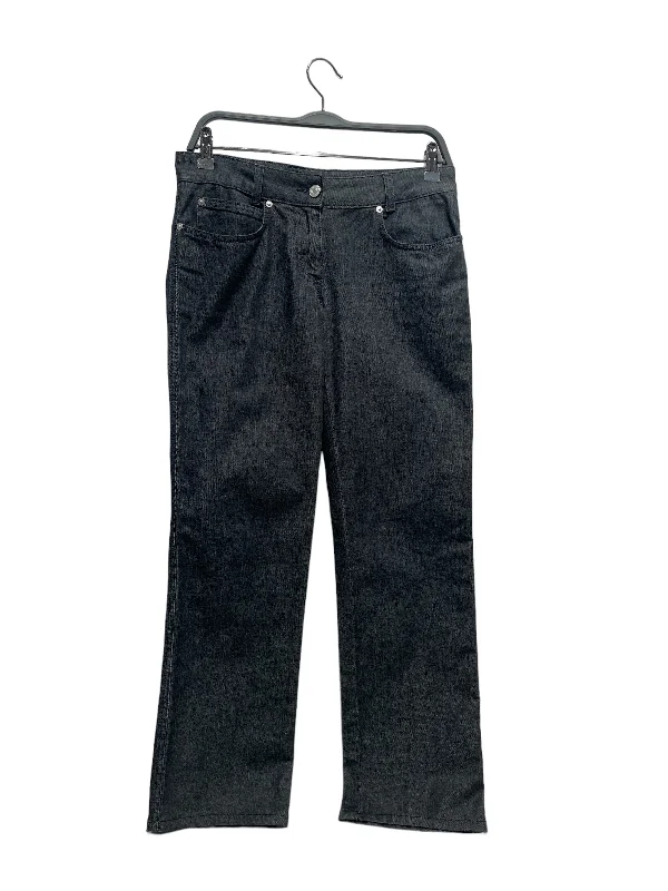 Salvatore Ferragamo/Skinny Pants/S/Cotton/BLK/RHINESTONE PATCH BACK POCKET Classic Stretch Pants