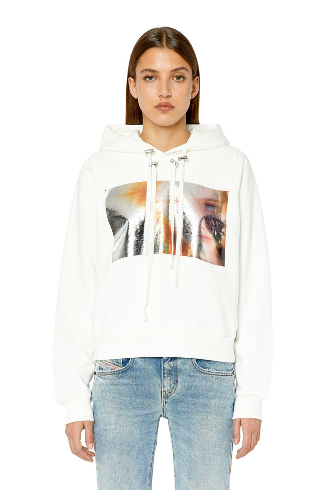 Hoodie with printed foil panel Hoodie with Pocket Utility Practical