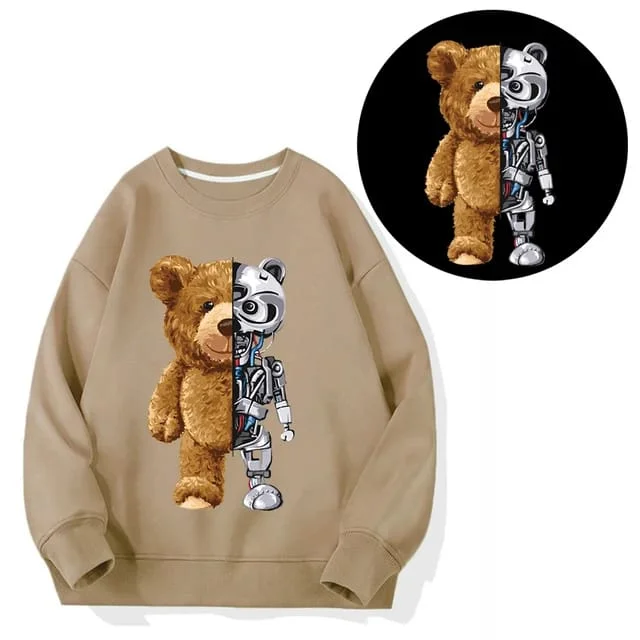 Fashion New Robot Teddy Bear Hoodies S S4821738 Hoodie with Reflective Safety Nightwear