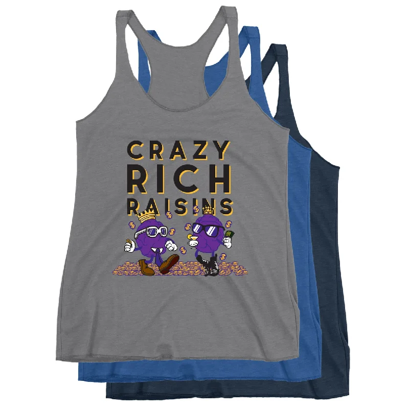 Movie The Food™ "Crazy Rich Raisins" Women's Racerback Tank Top trendy tank top