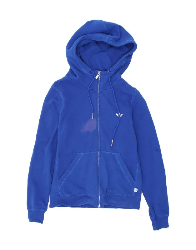 ADIDAS Womens Graphic Zip Hoodie Sweater UK 12 Medium Blue Cotton Chenille Blend Fleece Blend Nylon Blend ADIDAS Womens Graphic Zip Hoodie Sweater UK 12 Medium Blue Cotton Chenille Blend Fleece Blend Nylon Blend