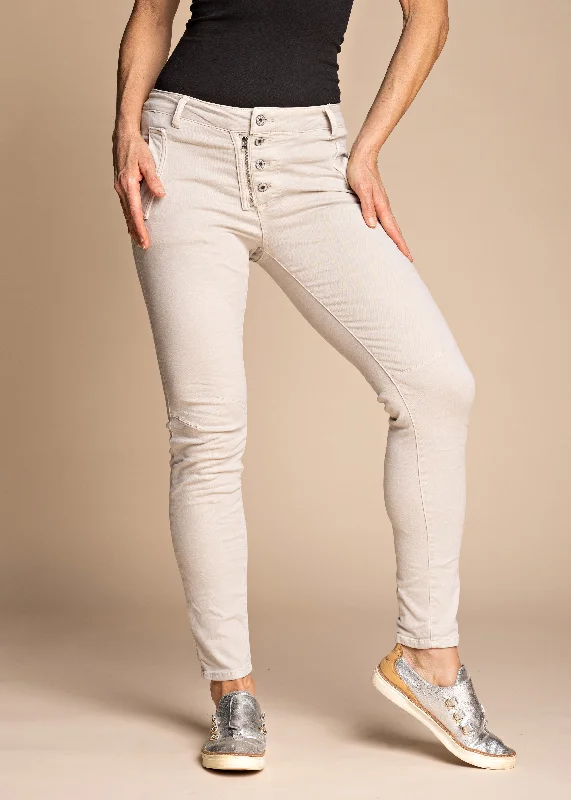 Nessie Pants in Latte Stylish Paperbag Waist Pants