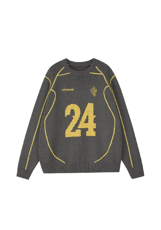 PCLP Digital Soccer Sweater Silk Blend Satin Velvet
