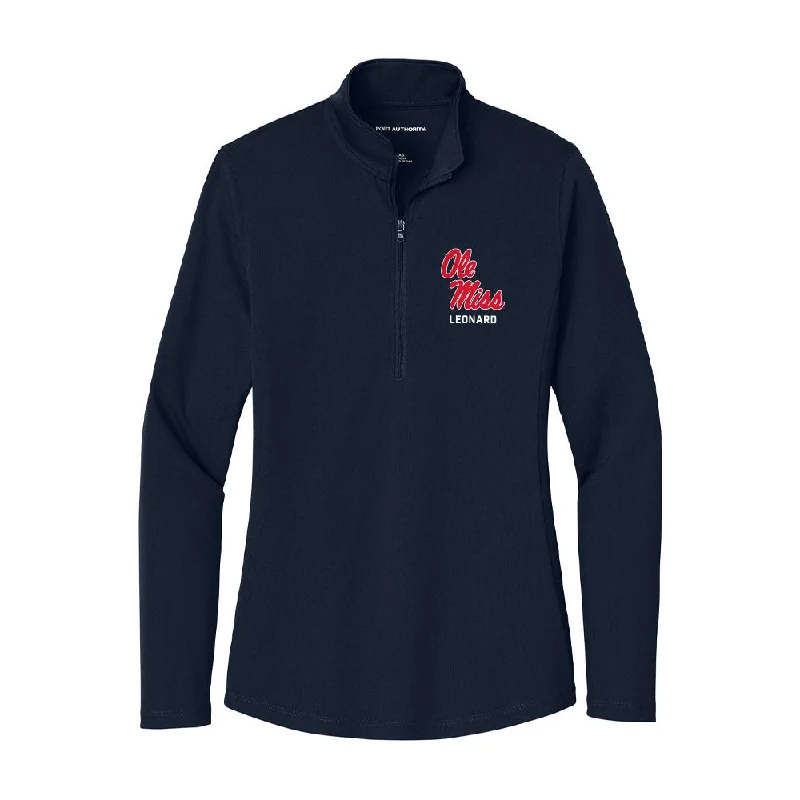 Ole Miss - NCAA Women's Soccer : Bella Leonard - Women's Lightweight Quarter Zip Jacket Tiered Jacket Buttoned Jacket Zippered Jacket