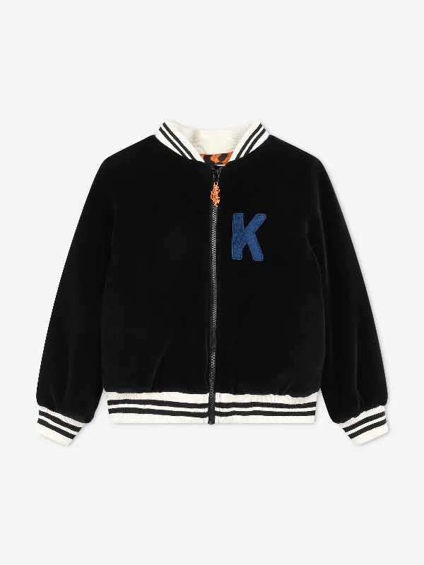 KENZO Girls Zip Up Jacket in Black V-Neck Jacket Boat Neck Jacket Square Neck Jacket KENZO Girls Zip Up Jacket in Black V-Neck Jacket Boat Neck Jacket Square Neck Jacket
