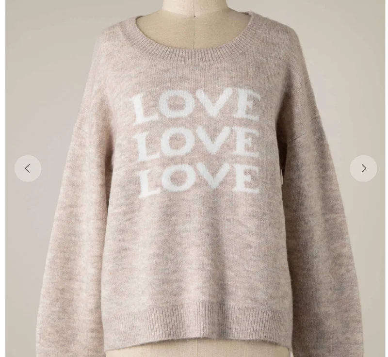 VH-LOVE LOVE LOVE Sweater Long Sweater Short Sweater Cropped Sweater